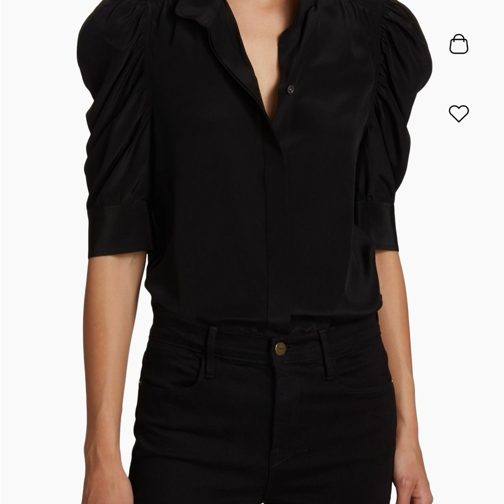 Frame Denim Black Blouse